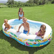 Intex Swim Center Inflatable Paradise Seaside Kids Swimming Pool