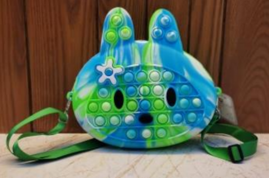 Pop it Easter Bunny Shoulder Bag Fidget Toys for Girls Kids 28372S