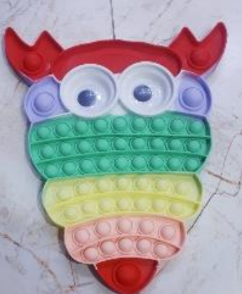 Cute Owl Face Pop It Toy Activity P1038