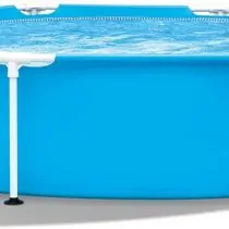 Intex 28205 Outdoor Rust Resistant Circular Swimming Pool Durable Steel Metal Frame