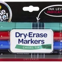 Crayola 586543 Take Note Dry-Erase Markers Chisel Tip 4pc