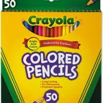 Crayola 684050 Assorted Colors/Set Long Barrel Pencils 3.3mm Pack of 50