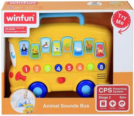 WinFun 0676 Animal Sound With Flashing Light Bus