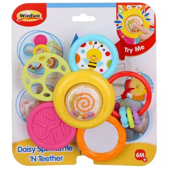 WinFun 0776 Activity Fun Spinning Flower RaTommee Tippeele And Soft Teether