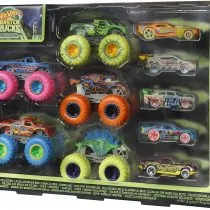 Hot Wheels HCB57 Monster Trucks Glow in the Dark Multipack