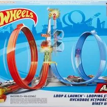 Hot Wheels GRW39 Loop and Launch Track Playset  – Toys for Kids