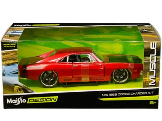 Maisto 32537 Dodge Charger RT Red Metallic Diecast Model 1:24 – Toys for Boys