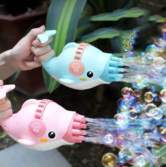 Cute Automatic Dolphin Bubble Gun – Toys for Kids