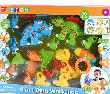 PlayGo 2058 Dino Workshop 4 in 1 – Toys for Kids