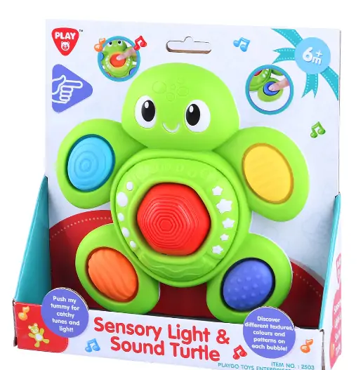 PlayGo 2503 Sensory Light and Sound Turtle – Baby Toys
