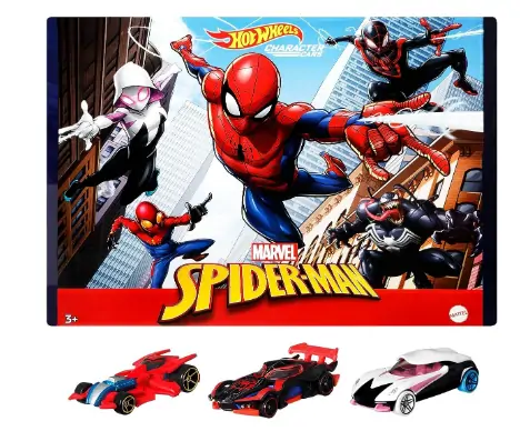 Hot Wheels HBY36 Marvel Spider-Man Character Care Pack of 5 Scale 1:64