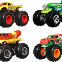 Hot Wheels Monster Trucks 1:64 Scale Pack of 4 – Style May Vary (HLT73)
